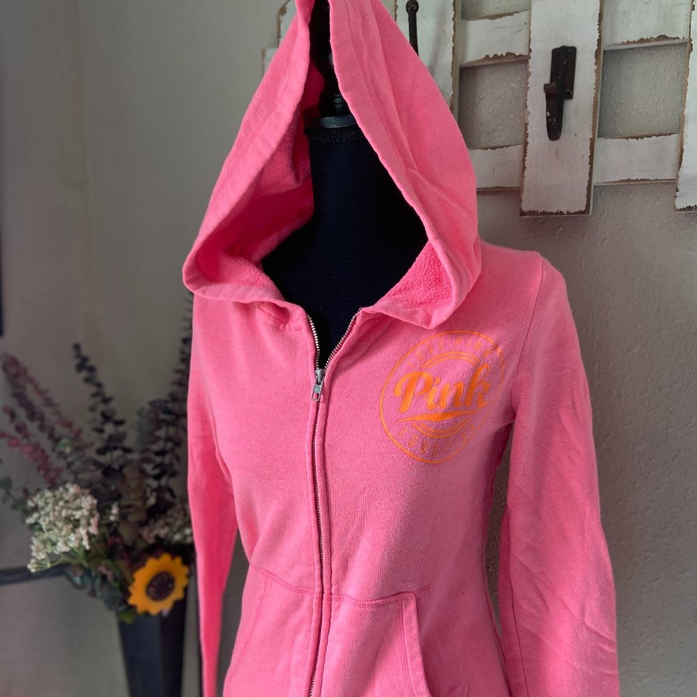 4/$20 PINK Victoria's Secret Pink Zip Up Hoodie S Missing Drawstring